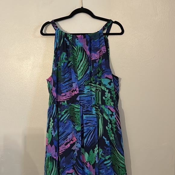Lane Bryant Sleeveless Tropical jagged hem chiffon Dress size 22/24 - Picture 6 of 6